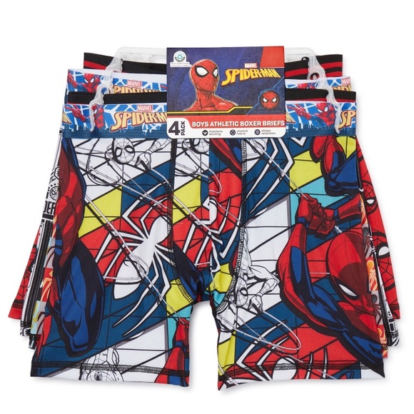 Spider-Man Classic Boy's All Over Print Boxer Briefs Underwear, 4-Pack, NEW - Picture 2 of 7